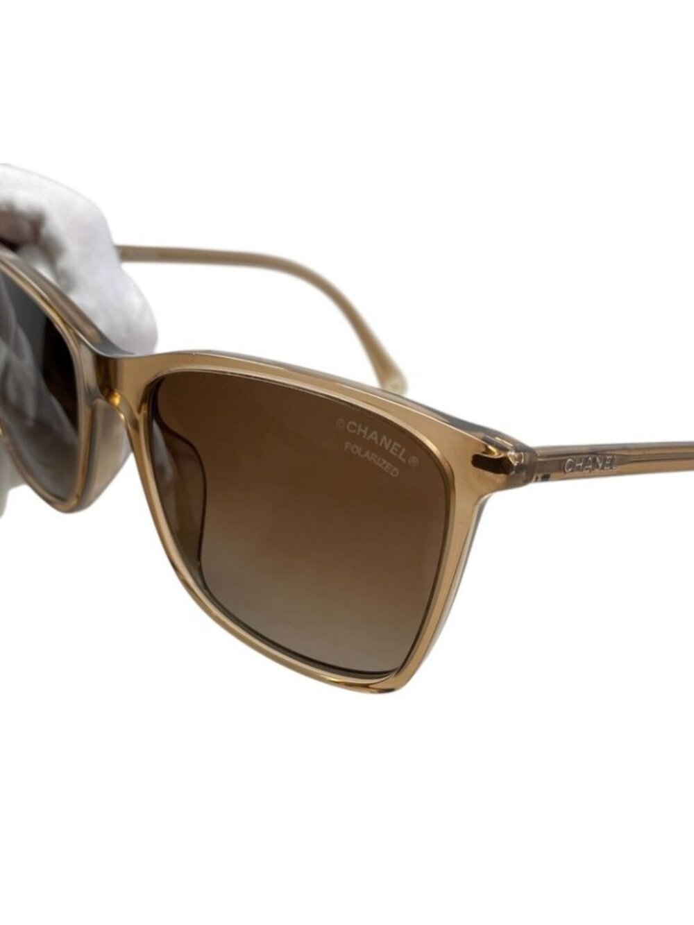 Chanel Sunglasses 5447-a 5517 140 3 P Acetate Browngold Brown Coco Mark Em0603 - Picture 8 of 10